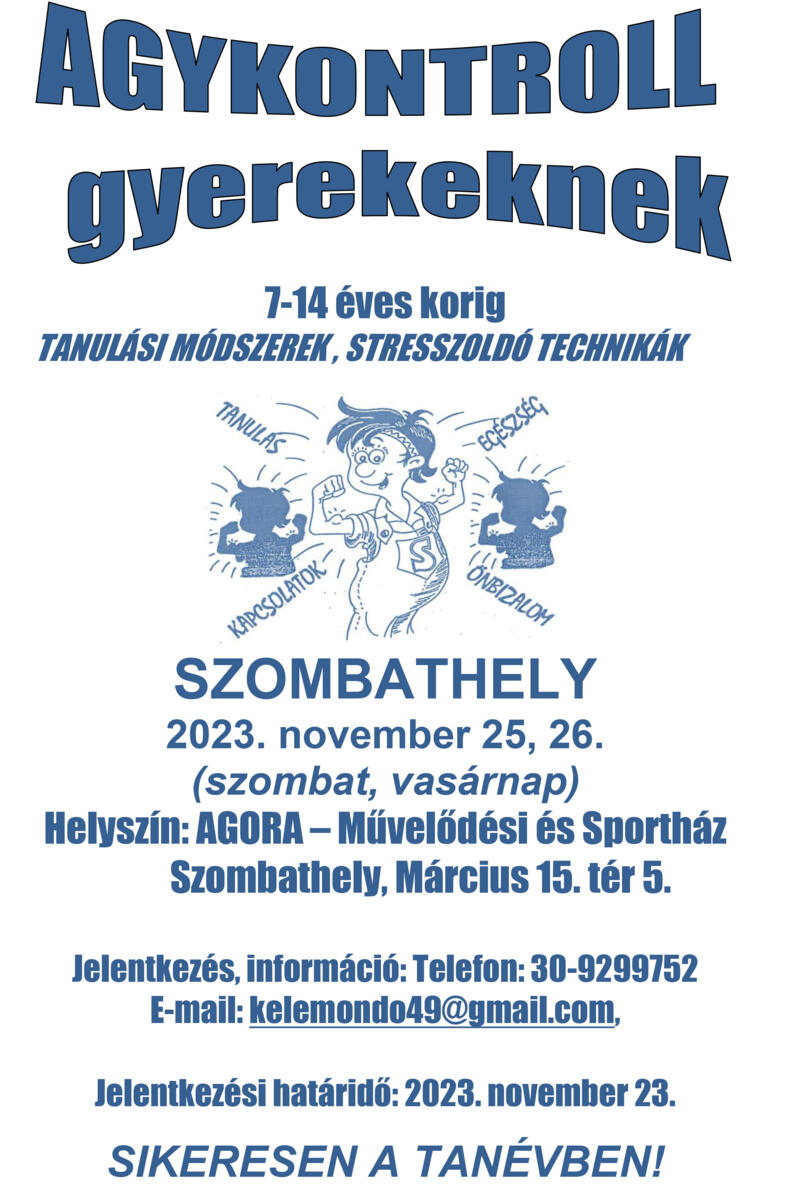 AGYKONTROLL GYEREKEKNEK